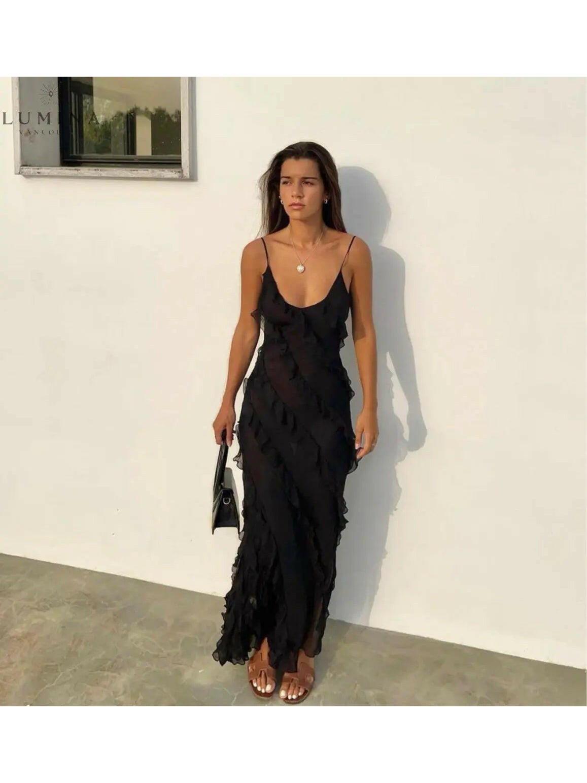 Aliza | Ruffled Maxi Dress
