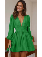 Aria | Mini Dress with Deep V-Neck - Lumina