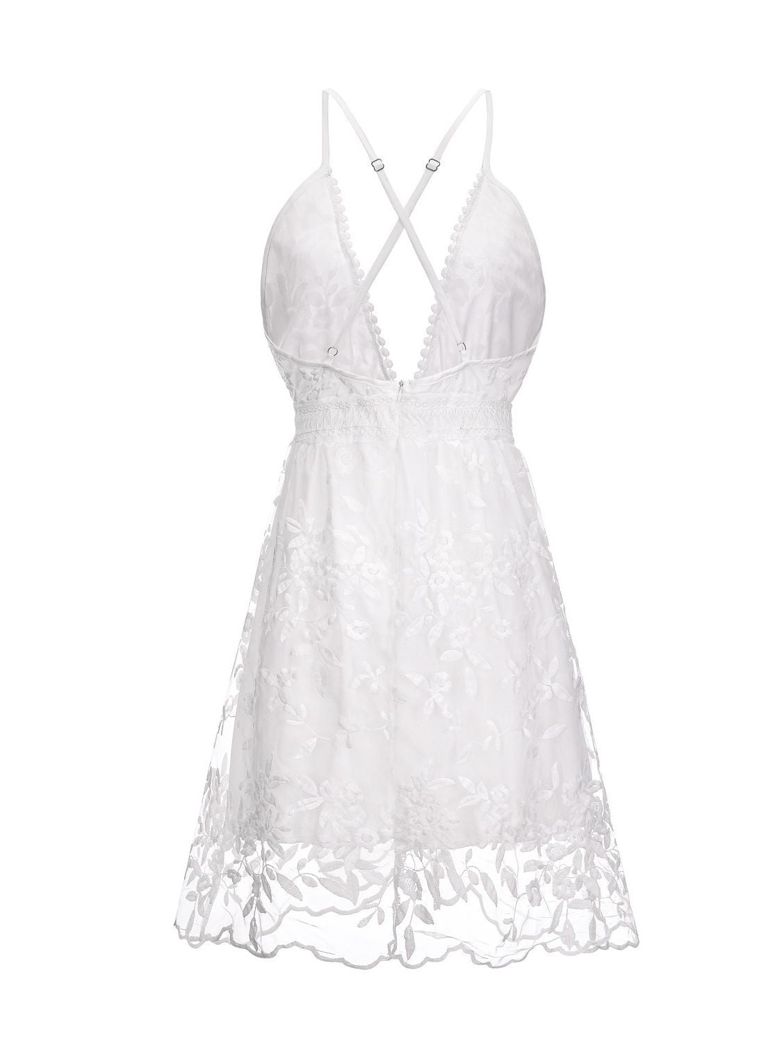 Aria | Spaghetti Strap Dress Deep V-Neck - Lumina