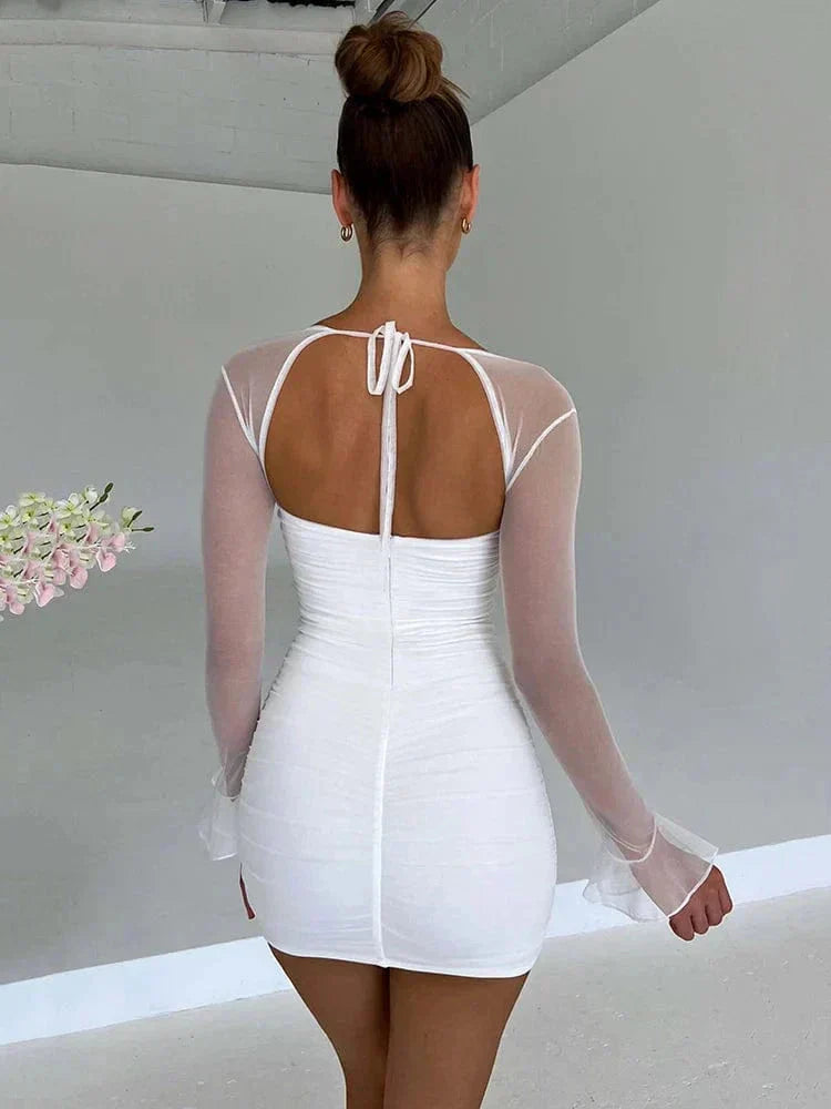 Astraeon | Bodycon Mini Dress with Ruched - Lumina