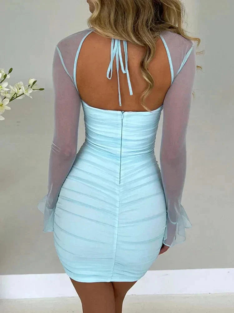 Astraeon | Bodycon Mini Dress with Ruched - Lumina