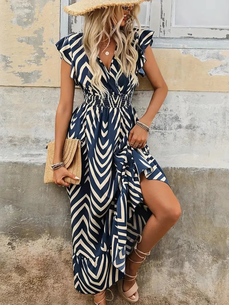 Aurelia | Sleeveless V-Neck Dress - Lumina