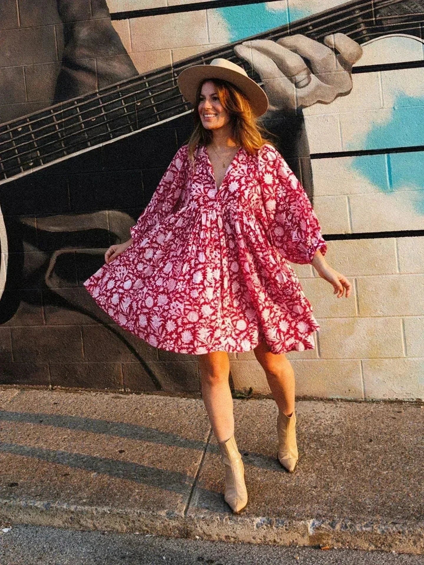 Aurora Flow Boho Floral | Women's Dress - Lumina