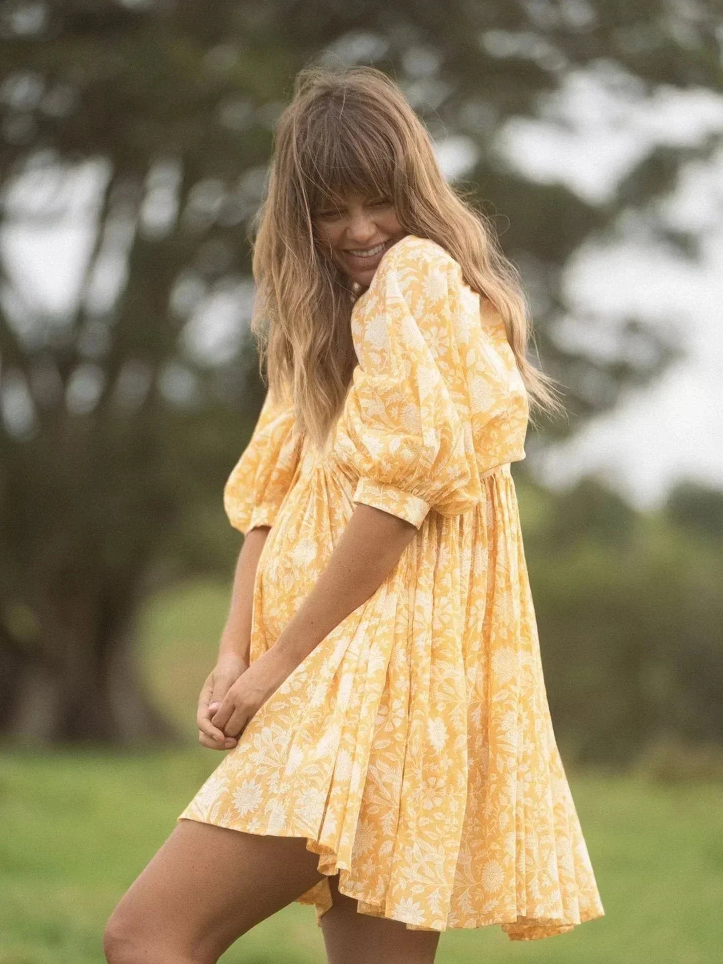 Aurora Flow Boho Floral | Women's Dress - Lumina