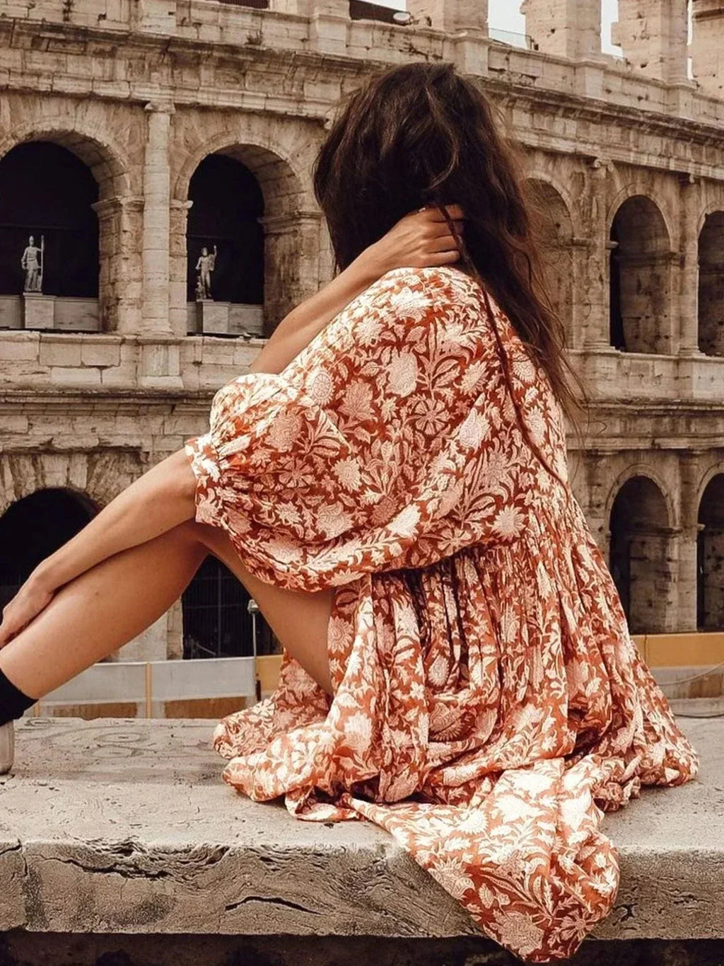 Aurora Flow Boho Floral | Women's Dress - Lumina