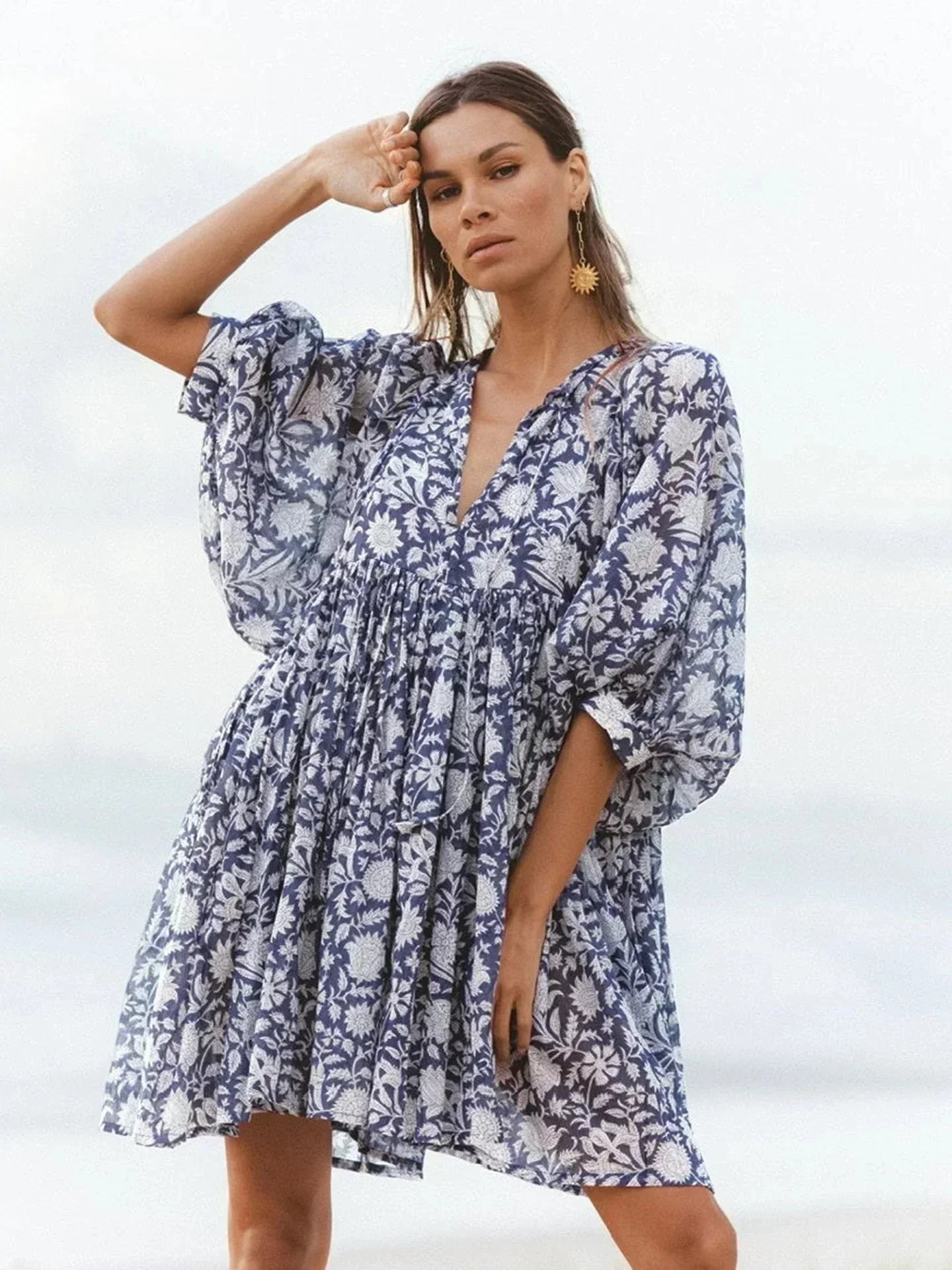 Aurora Flow Boho Floral | Women's Dress - Lumina