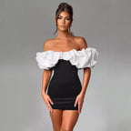 Aurora | Off Shoulder Mini Dress - Lumina
