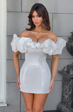 Aurora | Off Shoulder Mini Dress - Lumina