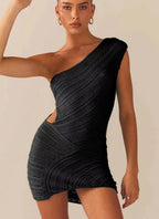 Aurora | One-Shoulder Mini Dress - Lumina