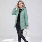 Ava | Sleek Quilted Hooded Puffer Jacket with Streamlined Fit - Lumina