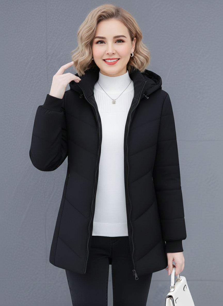 Ava | Sleek Quilted Hooded Puffer Jacket with Streamlined Fit - Lumina