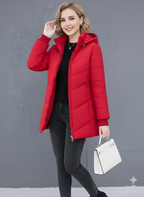Ava | Sleek Quilted Hooded Puffer Jacket with Streamlined Fit - Lumina