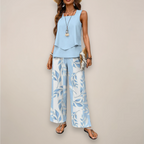 Ava | Vibrant Printed Wide-Leg Set with Relaxed Fit - Lumina