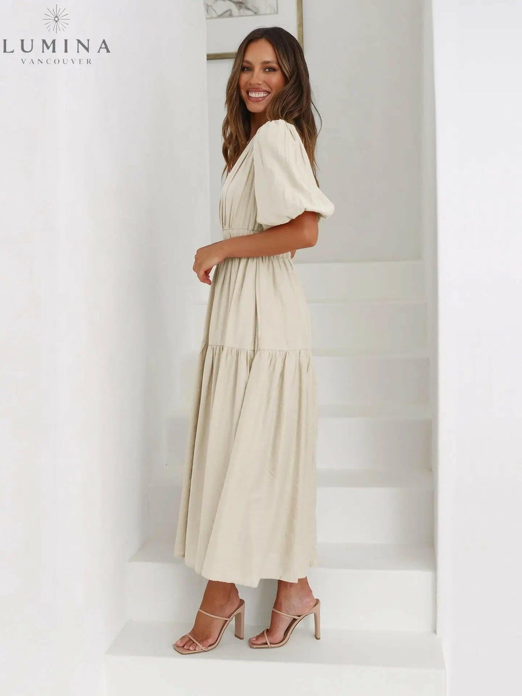 Avalon - Dress with Puff Sleeves