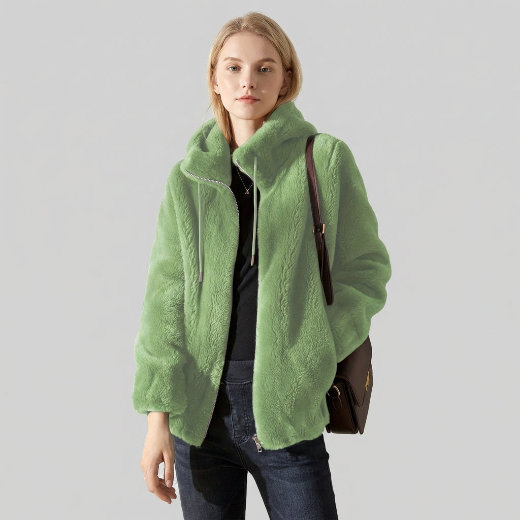 Beatrice | Plush Cozy Teddy Fleece Jacket with High Collar - Lumina