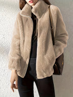 Beatrice | Plush Cozy Teddy Fleece Jacket with High Collar - Lumina
