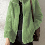 Beatrice | Plush Cozy Teddy Fleece Jacket with High Collar - Lumina