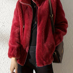 Beatrice | Plush Cozy Teddy Fleece Jacket with High Collar - Lumina