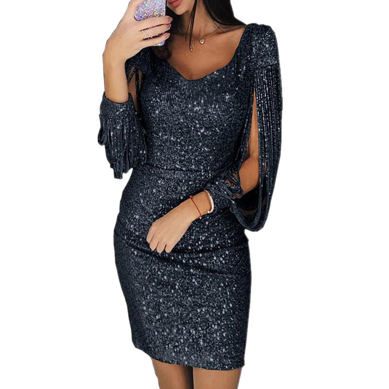 Celeste Nightshade | Sequin Dress - Lumina