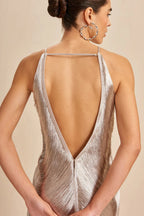 Celeste | Silver Finish Mini Dress - Lumina
