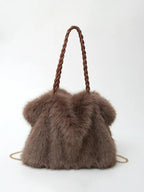 Charlotte | Elegant Plush Velvet Tote Bag with Spacious Design - Lumina