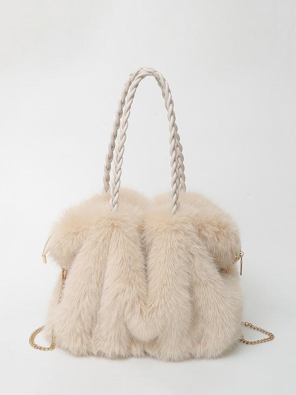 Charlotte | Elegant Plush Velvet Tote Bag with Spacious Design - Lumina