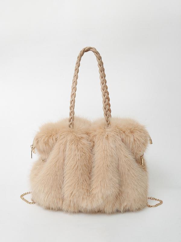Charlotte | Elegant Plush Velvet Tote Bag with Spacious Design - Lumina