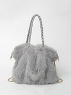 Charlotte | Elegant Plush Velvet Tote Bag with Spacious Design - Lumina