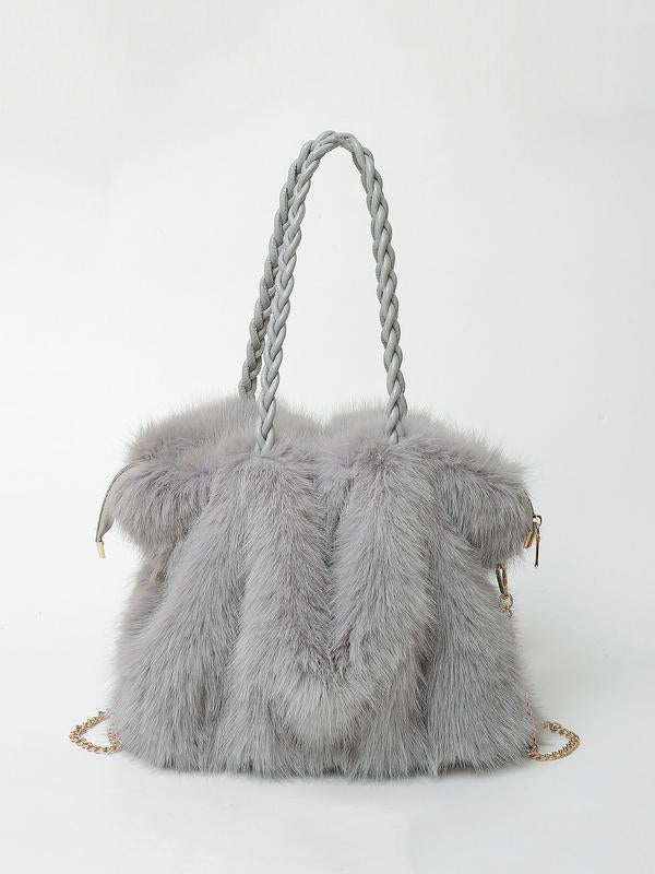 Charlotte | Elegant Plush Velvet Tote Bag with Spacious Design - Lumina