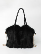 Charlotte | Elegant Plush Velvet Tote Bag with Spacious Design - Lumina