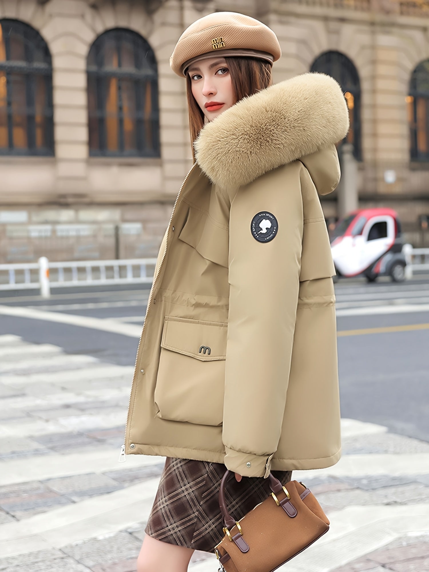 Chloe | Stylish Utility Parka Jacket with Faux-Fur Collar - Lumina