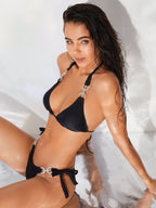 Crystal-Embellished Bikini Set