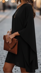 Eclipse Nightfall | One-Shoulder Draped Mini Dress – Lumina