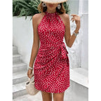 Elara | Short Dress Halter Neck Wrap - Lumina