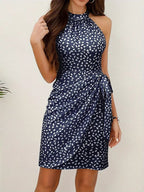 Elara | Short Dress Halter Neck Wrap - Lumina
