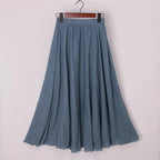Elianne | Elegant Beige Maxi Skirt with High Waist - Lumina