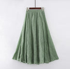 Elianne | Elegant Beige Maxi Skirt with High Waist - Lumina