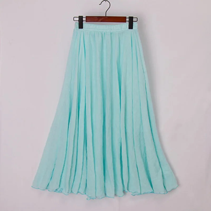 Elianne | Elegant Beige Maxi Skirt with High Waist - Lumina