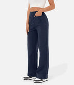 Elsa | Comfortable High-Waist Black Trousers with Pockets - Lumina