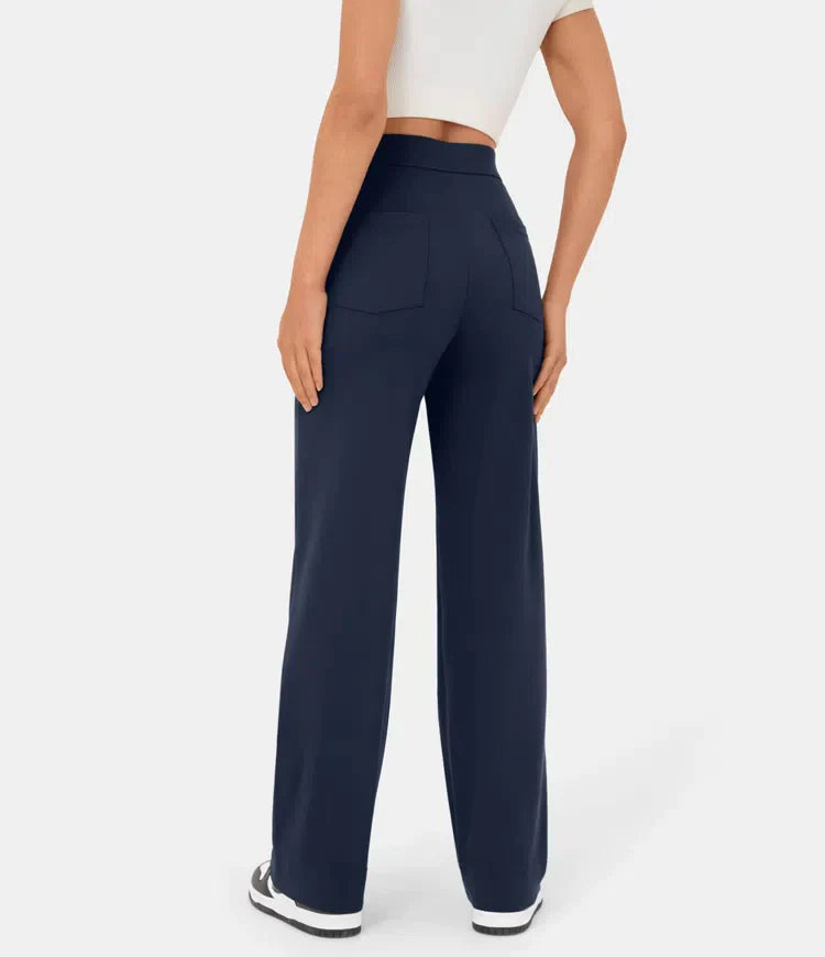 Elsa | Comfortable High-Waist Black Trousers with Pockets - Lumina