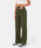 Elsa | Comfortable High-Waist Black Trousers with Pockets - Lumina