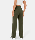 Elsa | Comfortable High-Waist Black Trousers with Pockets - Lumina