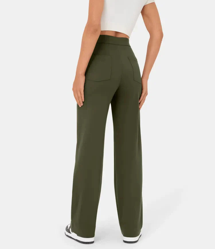 Elsa | Comfortable High-Waist Black Trousers with Pockets - Lumina