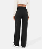 Elsa | Comfortable High-Waist Black Trousers with Pockets - Lumina