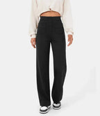 Elsa | Comfortable High-Waist Black Trousers with Pockets - Lumina