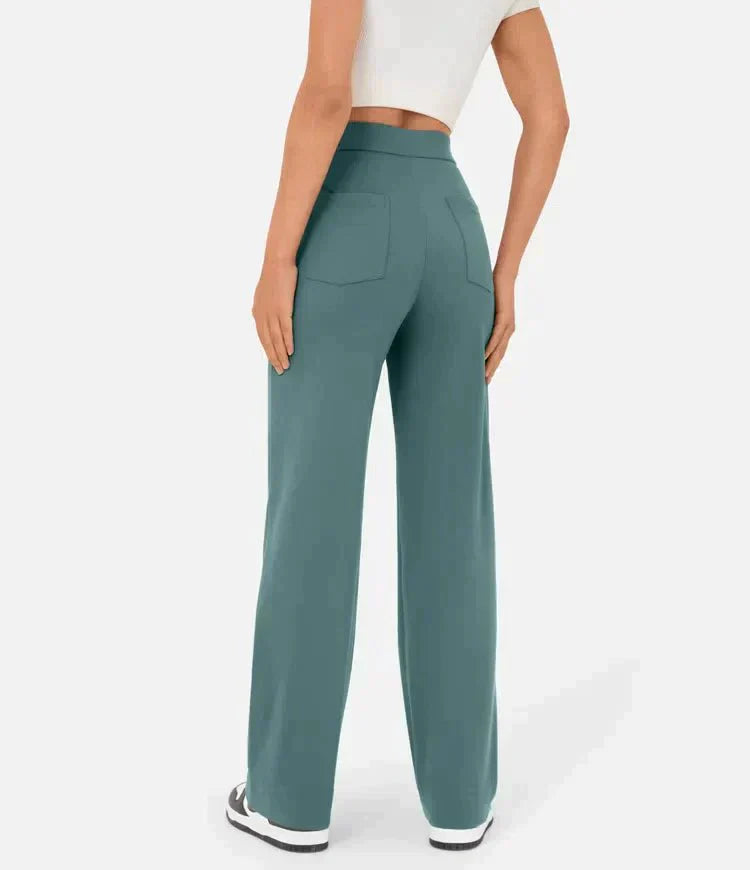 Elsa | Comfortable High-Waist Black Trousers with Pockets - Lumina