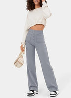 Elsa | Comfortable High-Waist Black Trousers with Pockets - Lumina
