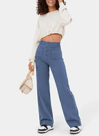 Elsa | Comfortable High-Waist Black Trousers with Pockets - Lumina