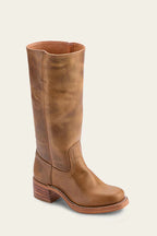 Emily | Classic Western Mid Calf Boots with Stacked Heel - Lumina