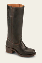 Emily | Classic Western Mid Calf Boots with Stacked Heel - Lumina